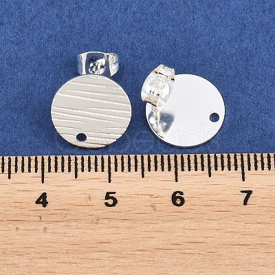 304 Stainless Steel Ear Stud Findings STAS-O119-17C-S-1