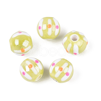 Handmade Porcelain Ceramic Beads PORC-Q005-03E-1