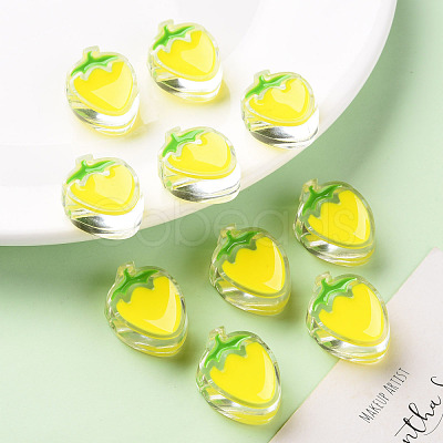 Transparent Enamel Acrylic Beads TACR-S155-003H-1
