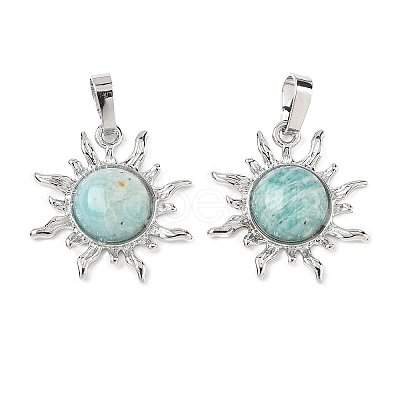 Natural Amazonite Pendants G-F786-08P-26-1
