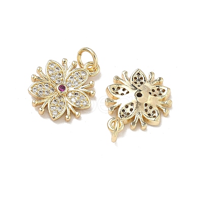 Brass Micro Pave Cubic Zirconia Pendants KK-D235-02G-01-1