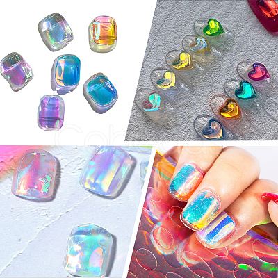 Aurora Laser Glass Paper Nail Art Stickers Decals MRMJ-WH20003-08-1