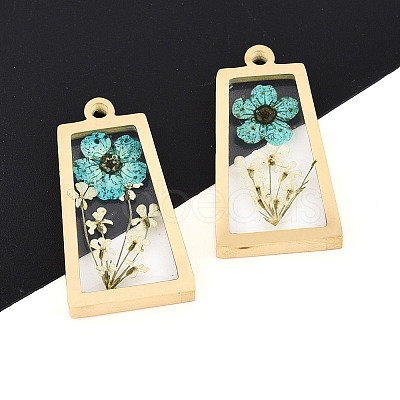 304 Stainless Steel Epoxy Resin Pendants X-STAS-T072-29-1