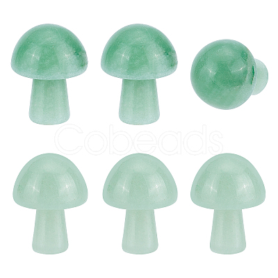 6Pcs Natural Green Aventurine GuaSha Stone G-PH0001-73-1
