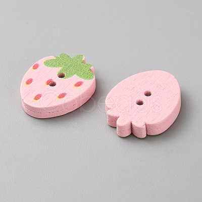 50Pcs 2-Hole Wood Buttons BUTT-WH20007-004-1
