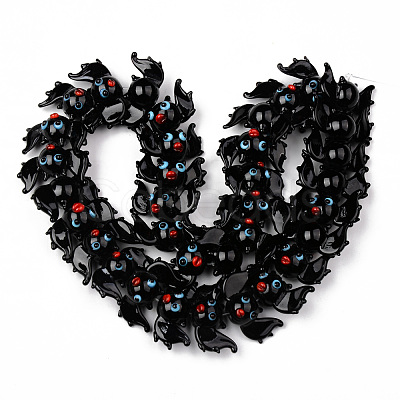Handmade Lampwork Beads Strands LAMP-N021-016-1