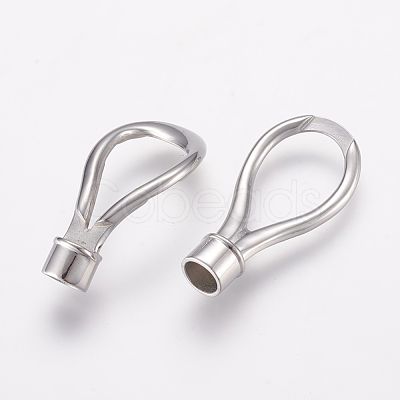 Tarnish Resistant 304 Stainless Steel Magnetic Clasps with Glue-in Ends STAS-L189-097P-1