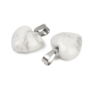 Natural Howlite Pendants G-I311-A31-1
