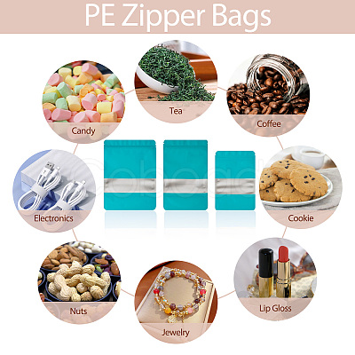 18Pcs 3 Styles PE Resealable Bags with Window OPP-TAD0001-01G-1