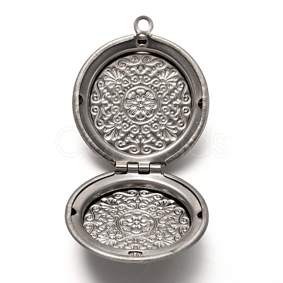 Tarnish Resistant 316 Stainless Steel Locket Pendants STAS-P268-10P-1