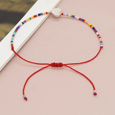 Bohemian Style Glass Seed Beads Braided Bracelets KP8572-1-1
