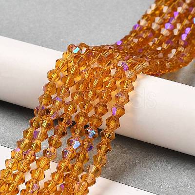 Transparent Electroplate Glass Beads Strands EGLA-A039-T3mm-L28-1