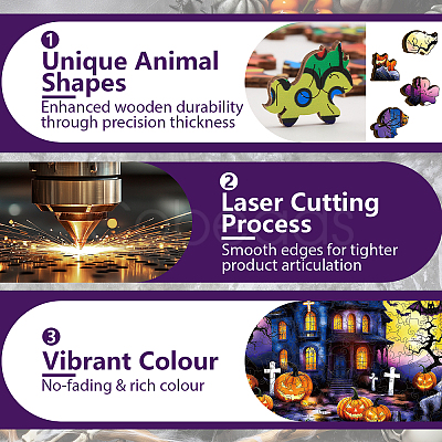 DIY Wooden Assembly Animal Toys Kits for Boys and Girls AJEW-WH0344-0167-1