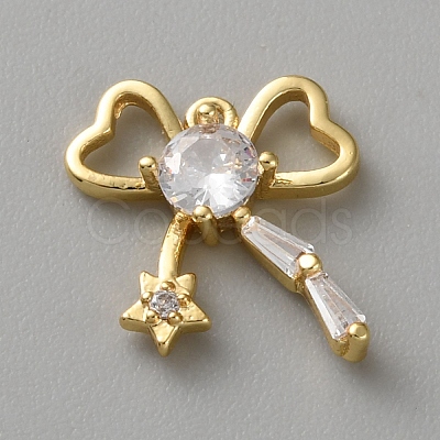 Brass Micro Pave Cubic Zirconia Pendants FIND-WH0817-162G-I-1