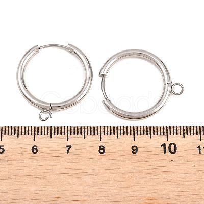 316 Stainless Steel Huggie Hoop Earring Findings EJEW-B158-01F-P-1