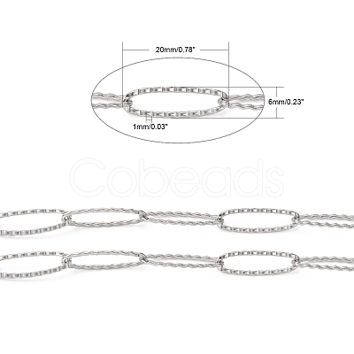 Tarnish Resistant 304 Stainless Steel Cable Chains CHS-K001-70-1