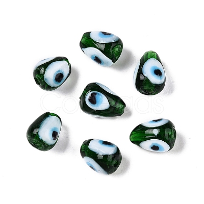Handmade Evil Eye Lampwork Beads LAMP-T021-16M-1
