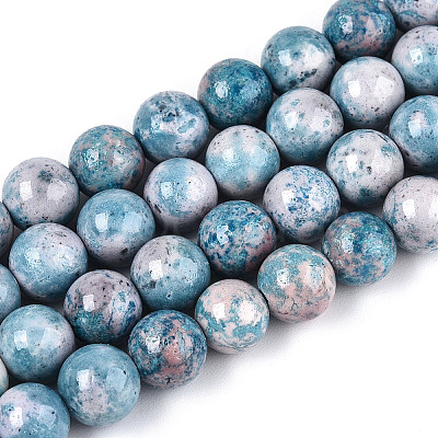 Dyed Synthetic Fossil Beads Strands G-T139-8mm-66G-1