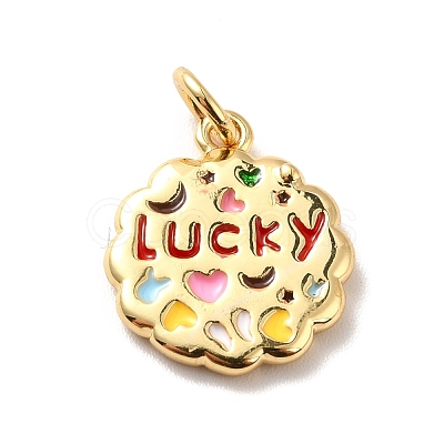 Rack Plating Brass Micro Pave Cubic Zirconia Pendants KK-M230-36G-1