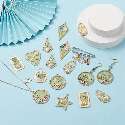 Epoxy Resin Pendants RESI-X0001-40-1