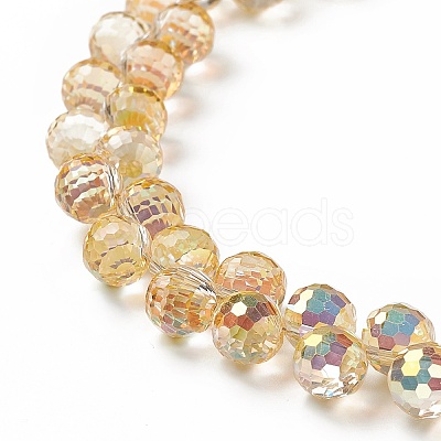 Transparent Glass Beads Strands GLAA-G096-01F-1