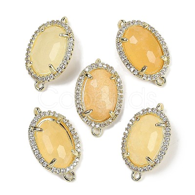 Natural Topaz Jade Faceted Oval Links G-B126-07G-11-1