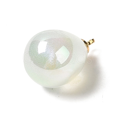8Pcs UV Plating Acrylic Pendants FIND-YW0002-04F-1