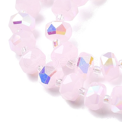 Transparent Electroplate Glass Beads Strands EGLA-P062-01A-HR08-1