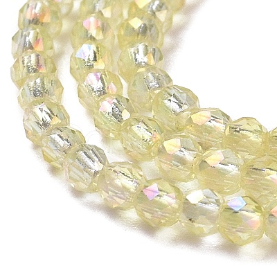 Electroplate Transparent Glass Beads Strands LS-GLAA-H021-01A-FR04-1
