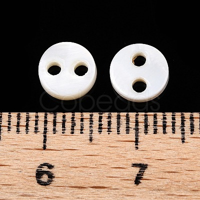 Natural Freshwater Shell Buttons SHEL-N036-04-1