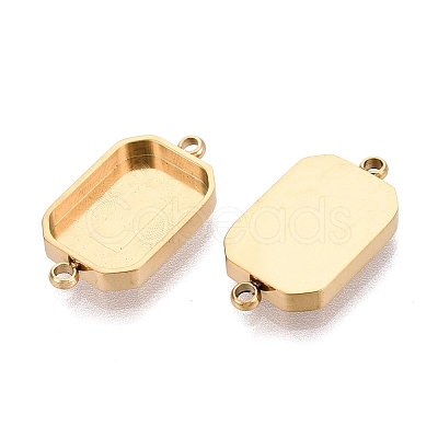 304 Stainless Steel Connector Cabochon Settings STAS-Q113-34G-1