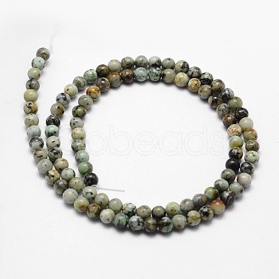 Natural African Turquoise(Jasper) Beads Strands LS-G-D840-90-10mm-1