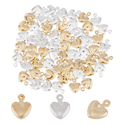 60Pcs 2 Colors Brass Charms KK-HY0001-96-1