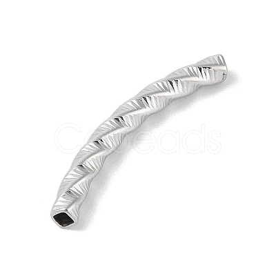 304 Stainless Steel Curved Tube Beads STAS-M071-03F-P-1