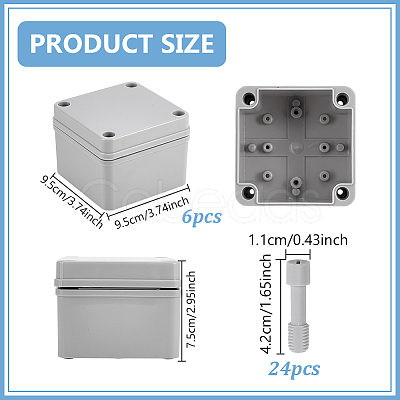 Outdoor Waterproof ABS Plastic Cable Boxes CON-WH0089-232B-1