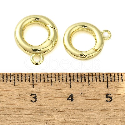 Brass Spring Gate Rings KK-B089-12A-G-1