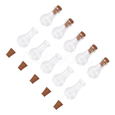 10Pcs Clear Glass Wishing Bottles AJEW-TA0002-85D-1