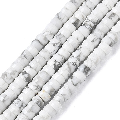 Natural Howlite Heishi Beads Strands G-A299-A08-01-1
