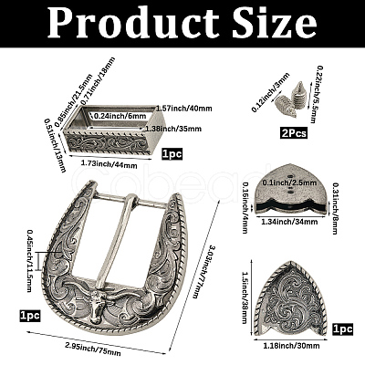 Belt Zinc Alloy Buckle Sets FIND-WH20023-057B-1