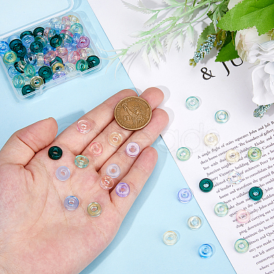 200Pcs Transparent Handmade Lampwork Beads LAMP-HS0001-10-1