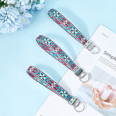 Iron with Polyester Inwrought Keychain KEYC-WH20054-011A-1