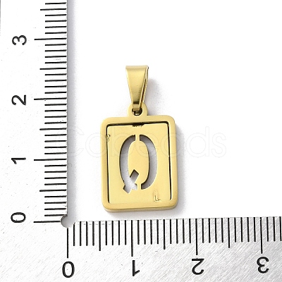 304 Stainless Steel Alphabet Pendants STAS-S152-01G-Q-1