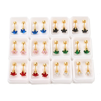 Star Glass Ear Fake Plugs EJEW-H105-23G-D-1