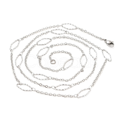 Non-Tarnish 304 Stainless Steel Necklaces STAS-D084-28P-1