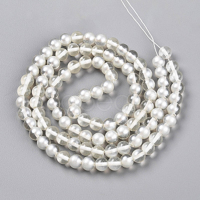 Baking Paint Transparent Glass Beads Strands DGLA-N011-8mm-01-1