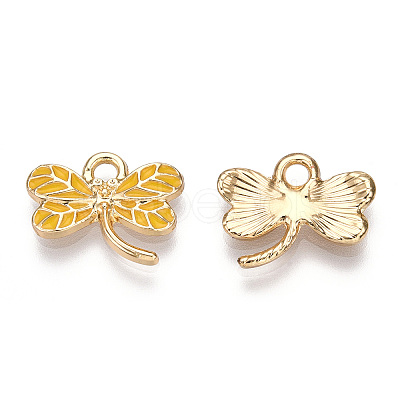 Light Gold Plated Alloy Pendants ENAM-T009-69C-RS-1