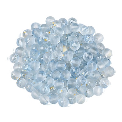 Frosted Baking Painted Glass Beads DGLA-N005-8mm-07-1