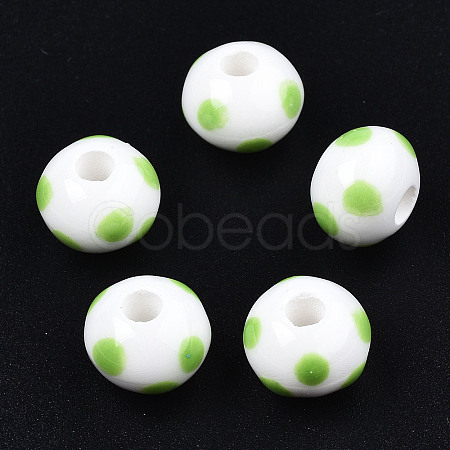 Handmade Porcelain Beads PORC-S504-001G-1