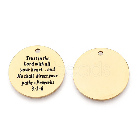 201 Stainless Steel Pendants STAS-T064-37G-23-1