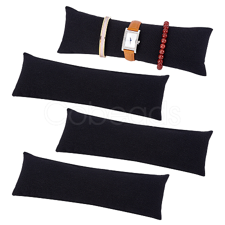 Linen Cloth Jewelry Long Pillow for Bracelet Display AJEW-WH0007-56-1
